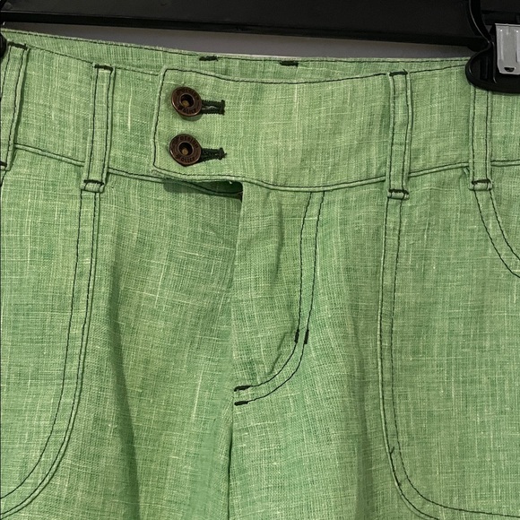 Foreign Policy Spring Green Linen Women's Knee Length Size 4 - Picture 4 of 10